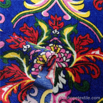 Tecido de cortina africana de veludo de poliéster impresso para têxteis